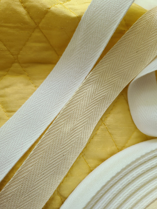 Cotton Twill Tape, 3/4 inch- By the Yard