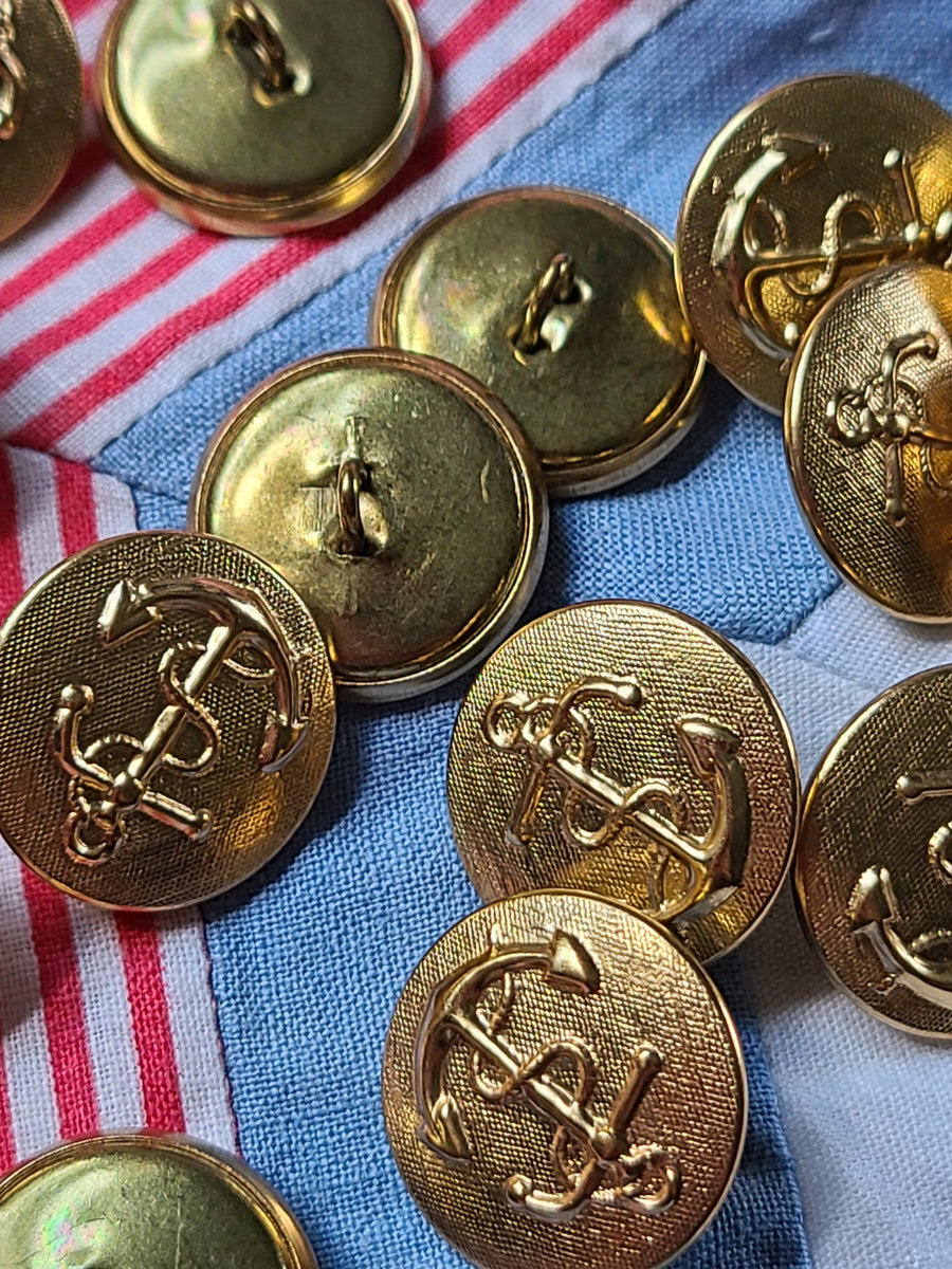 Small Gold Anchor Buttons