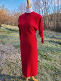 Vintage 1950s Red Knit Dress