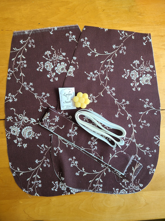 Pair of Cotton Pockets Kit - Brown Floral