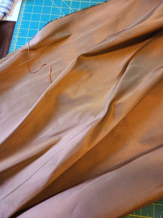 Copper Colored Silk Faille, 4 2/3 yards