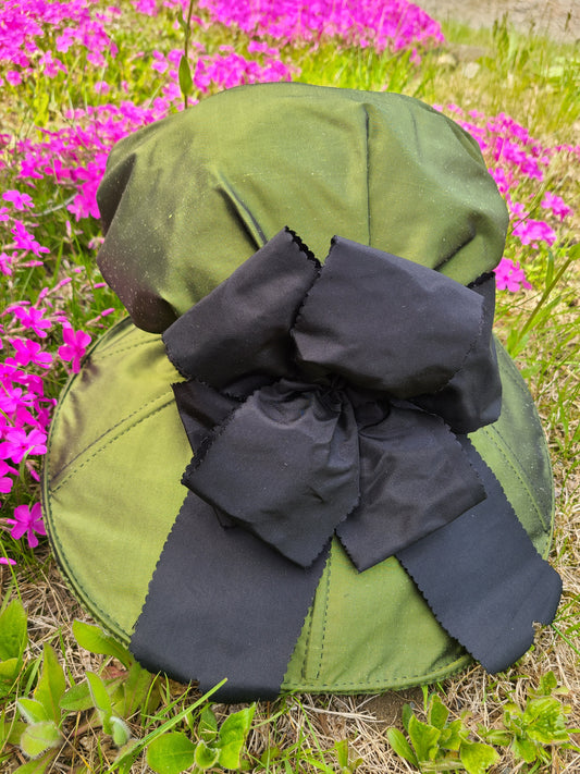 Olive Green Whalebone Bonnet