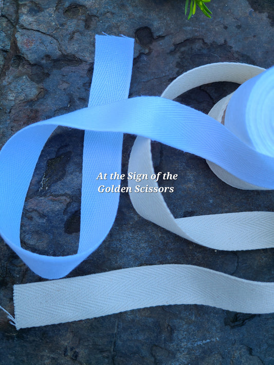Cotton Twill Tape, 3/4 inch- Remnants
