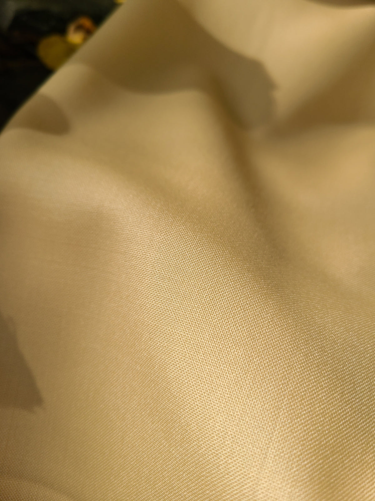 Pale Yellow Worsted Wool - by the yard
