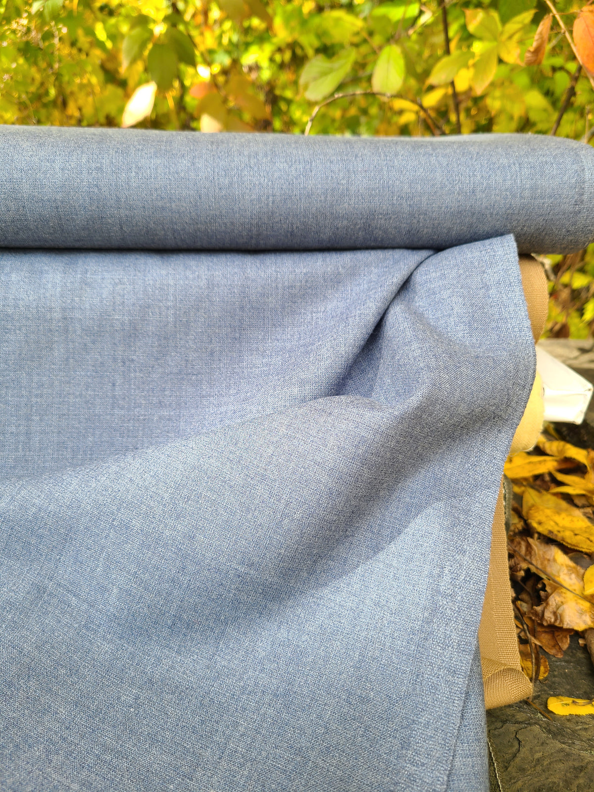 Blue Worsted Wool - by the yard