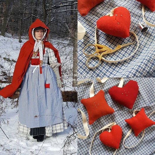 18th Century Wool Pin Cushions - Red