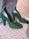 Vintage 1940s Green Shoes