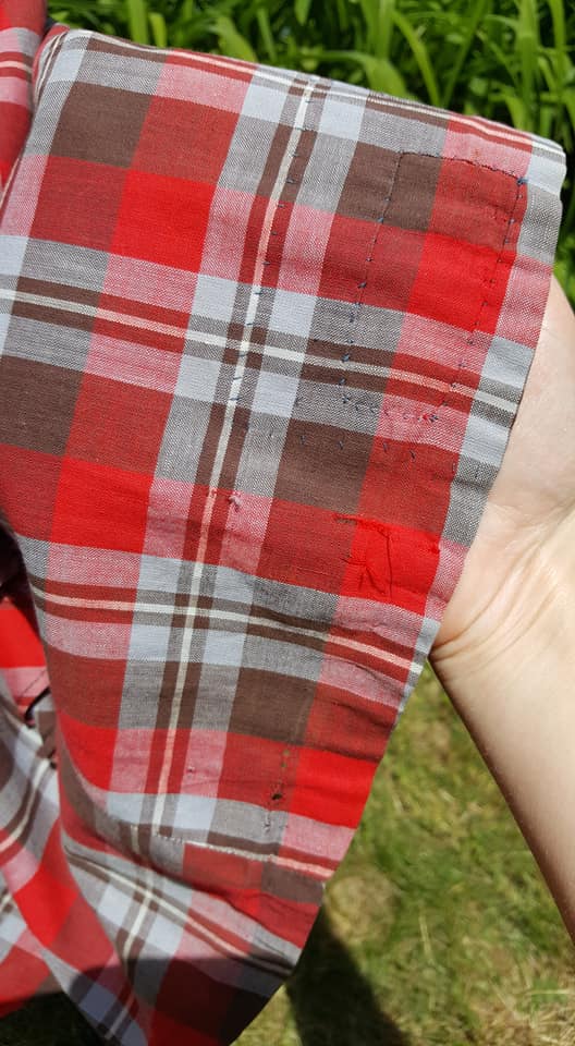 Vintage 1940s Red Plaid Dress