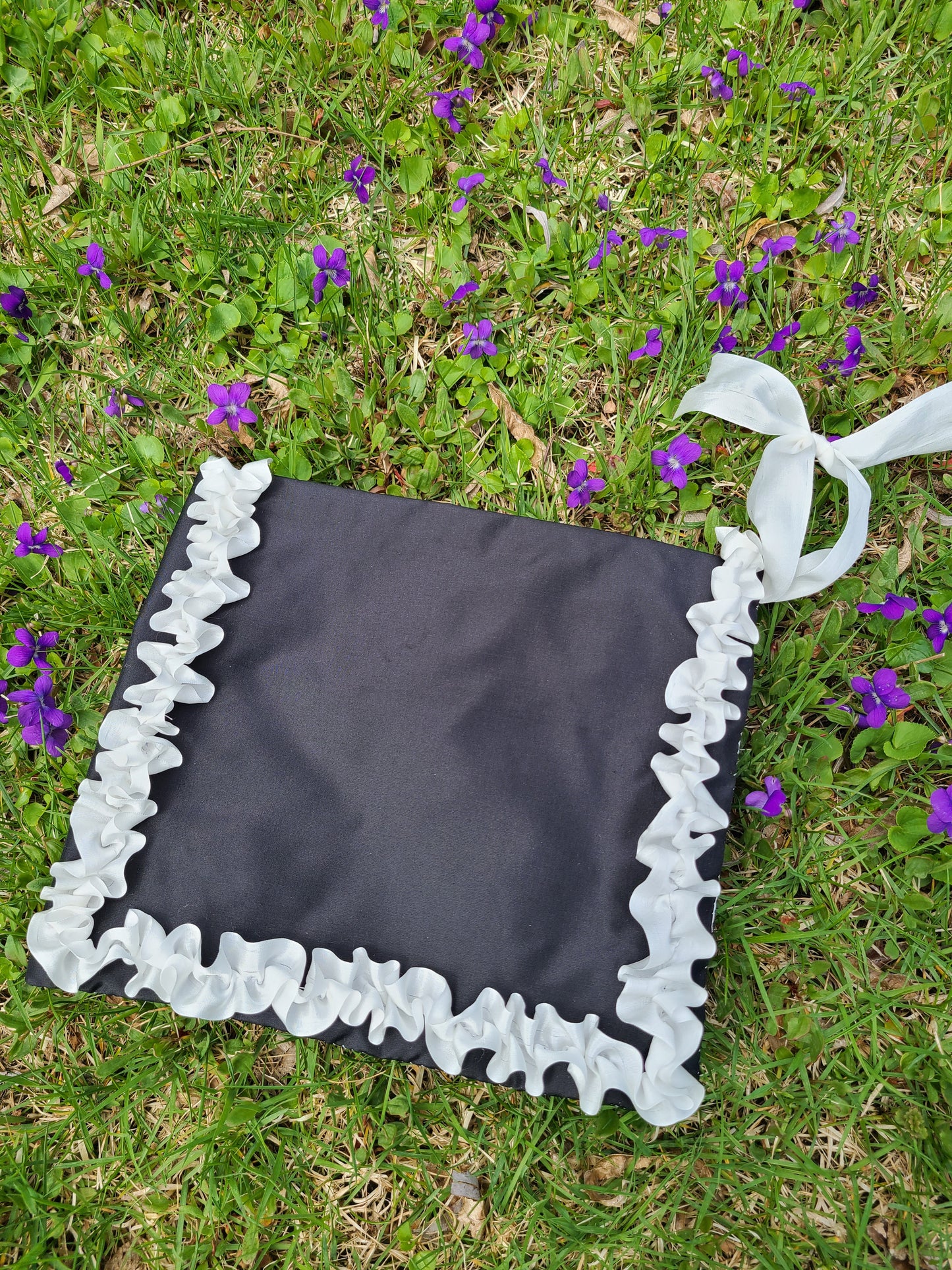 Fancy Silk Workbag - Black & White