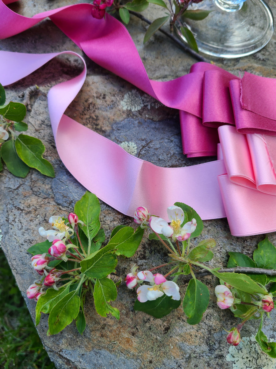 Rococo Pink Double Face Silk Satin Ribbon 36mm (1 1/2