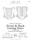 18th Century Front and Back Lacing Stays Pattern