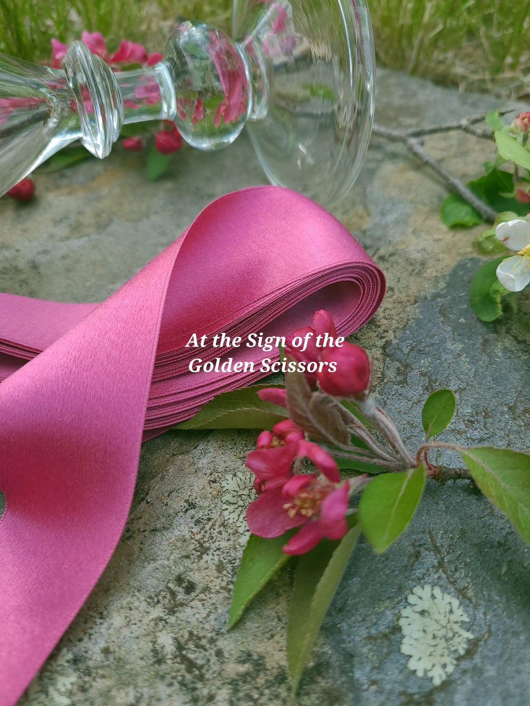 1 1/2" Wide Silk Satin Ribbon - Rose
