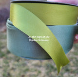 1" Wide Silk Satin Ribbon - Moss Green