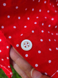 Reproduction 1940s Blouse - Red/White