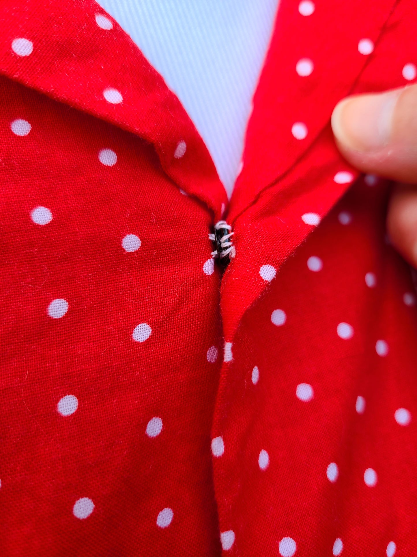 Reproduction 1940s Blouse - Red/White