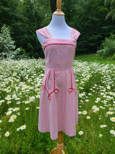 1940s Red and White Sundress