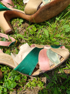 Vintage 1930s Satin Shoes