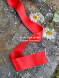 1 1/2" Wide Silk Satin Ribbon - Red