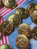 Small Gold Anchor Buttons