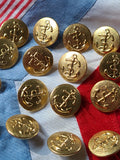 Small Gold Anchor Buttons