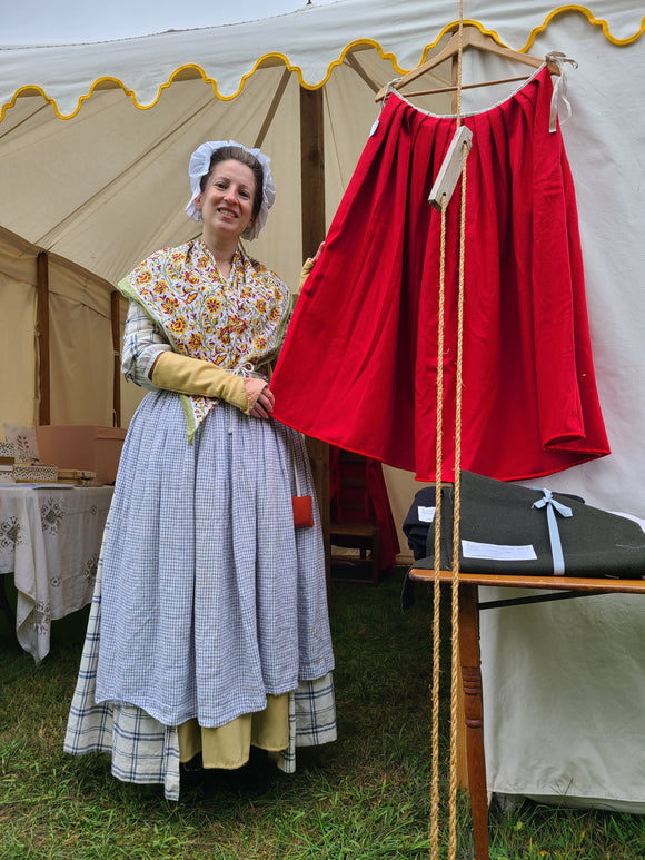 Red Wool Flannel Petticoat