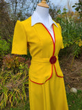 Reproduction 1940s Gold Rayon Suit