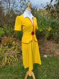 Reproduction 1940s Gold Rayon Suit