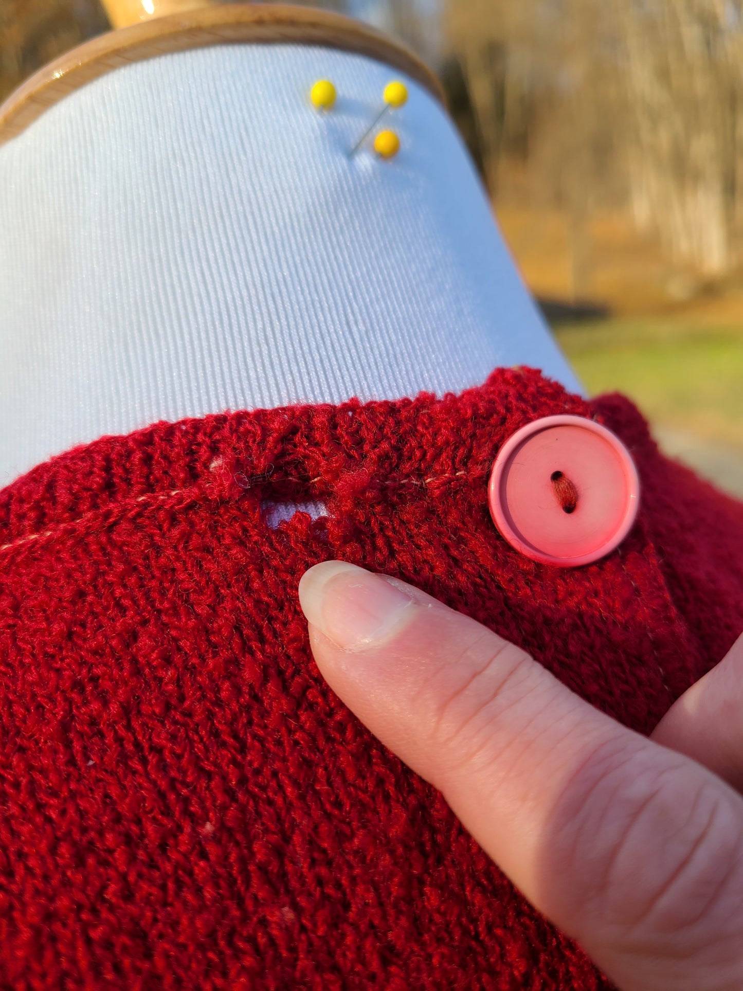Vintage 1950s Red Knit Dress