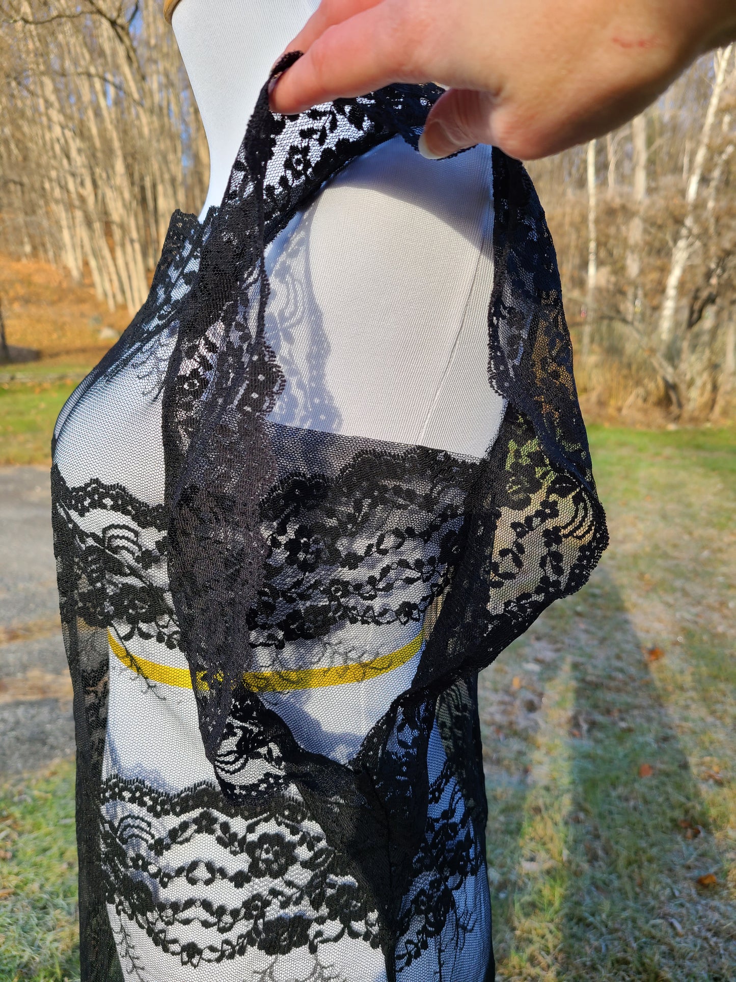 1960s Black Lace Dress