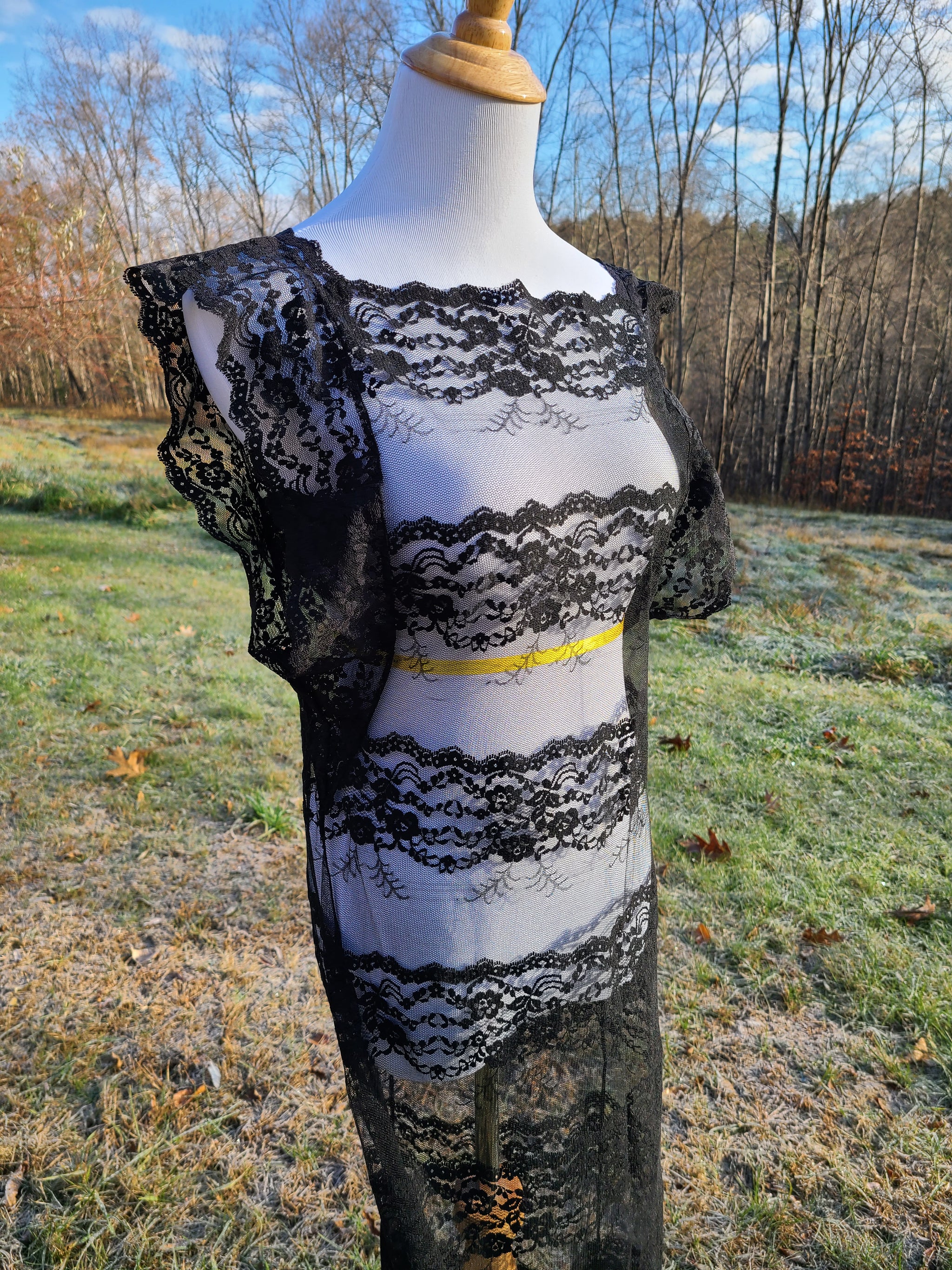 1960s Black Lace Dress – At the Sign of the Golden Scissors