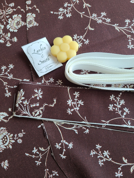 Pair of Cotton Pockets Kit - Brown Floral