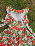 Vintage 1950s Cotton Print Dress