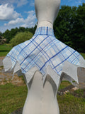 Vintage 1930s Blue and White Plaid Frock