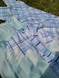 Vintage 1930s Blue and White Plaid Frock