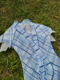 Vintage 1930s Blue and White Plaid Frock