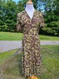 Vintage 1940s Egyptian Novelty Print Dress