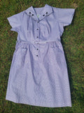 1940s Purple Plaid Shirtwaist Dress - 46 Bust