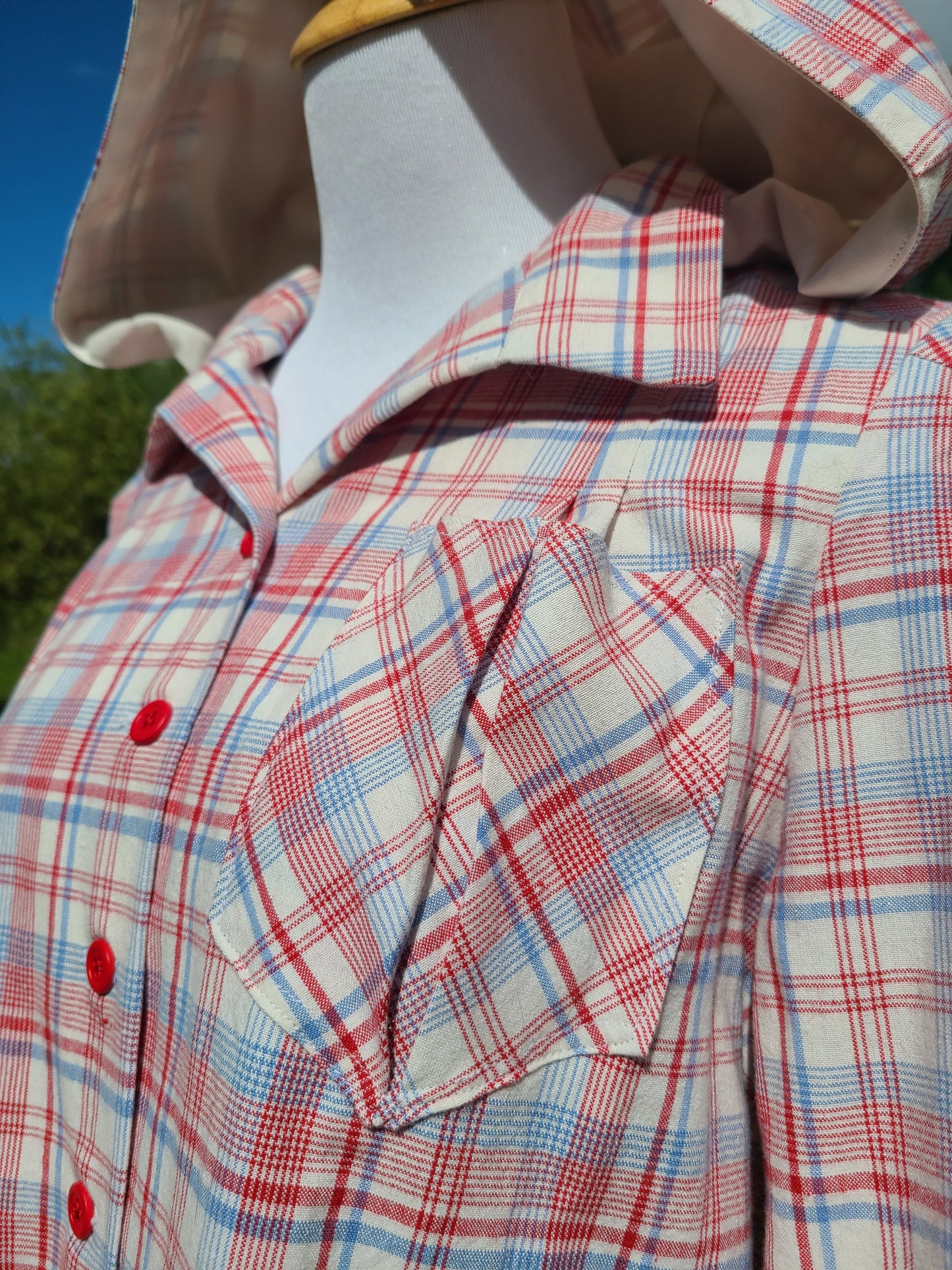 1940s Reproduction Hooded Blouse