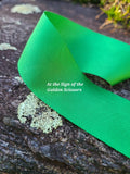 1 1/"4 Wide Silk Taffeta Ribbon - Kelly Green