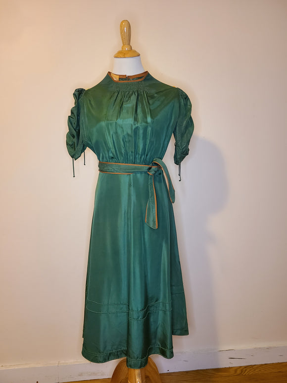 1940s 'Deana Durbin' Green Dress