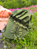 Child's Green 18th Century Bonnet