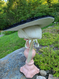 Black Silk Covered Hat with Black Trim RESERVED
