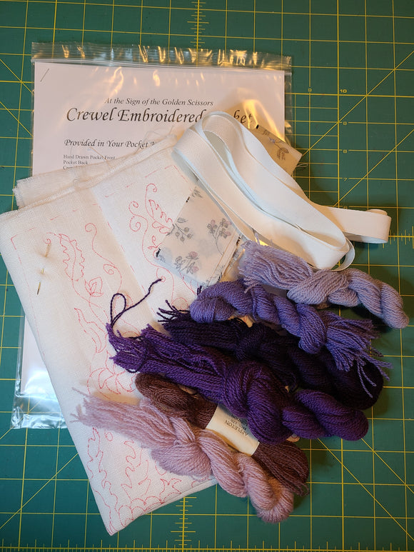 Embroidered Pocket Kit - Berwick, Purple