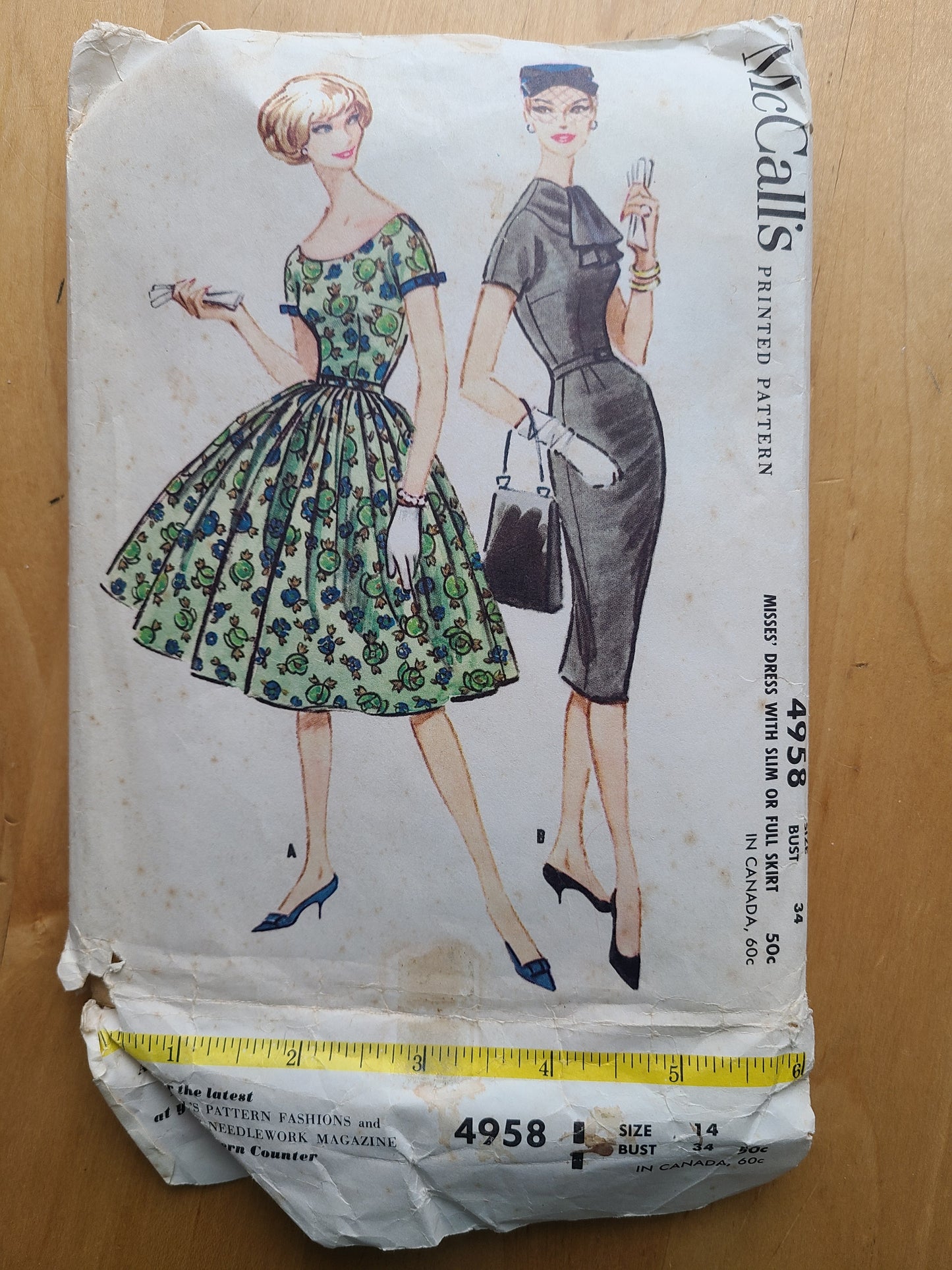 1960s McCalls No 4958