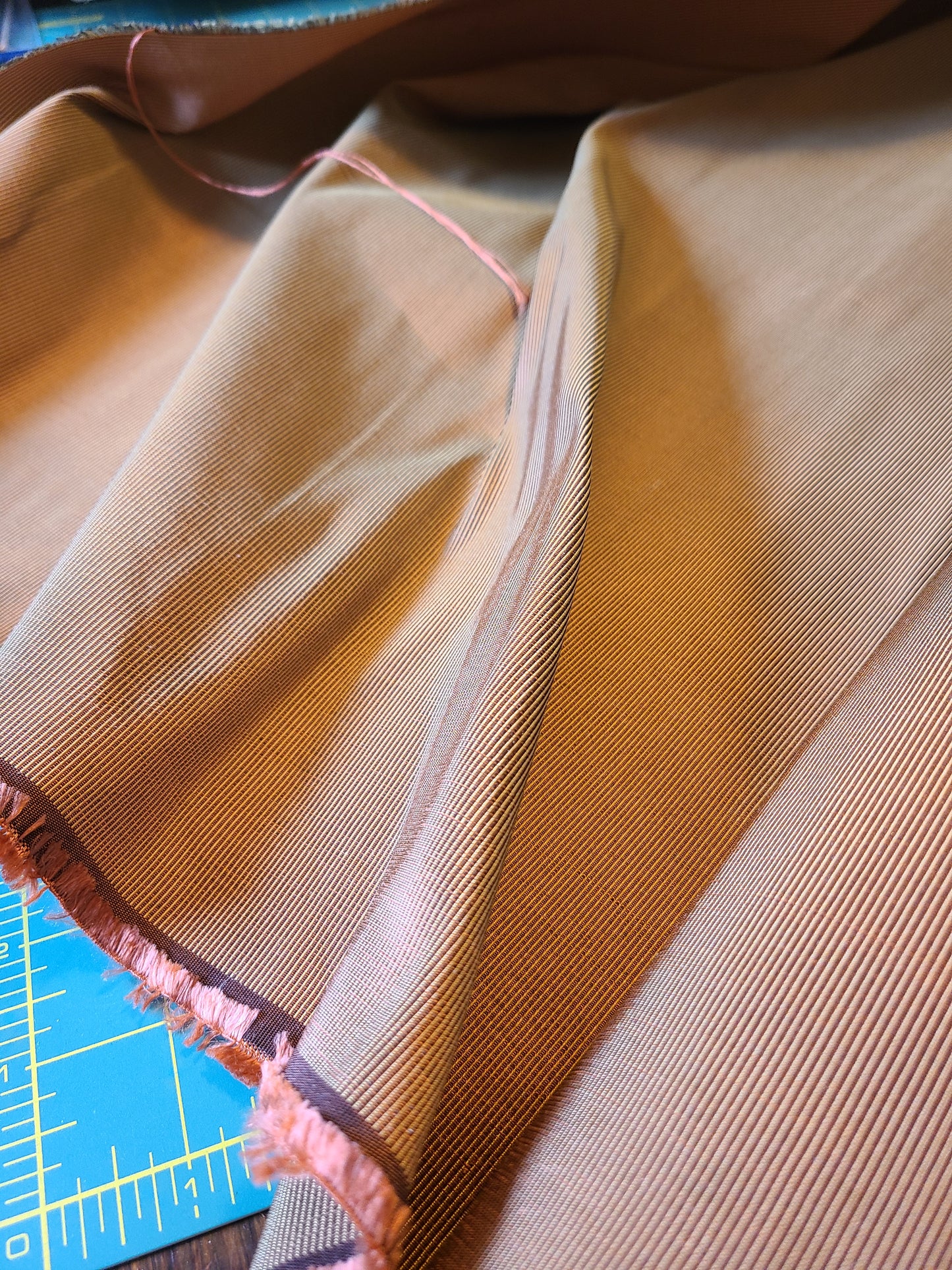 Copper Colored Silk Faille, 4 2/3 yards