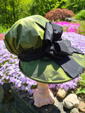 Olive Green Whalebone Bonnet