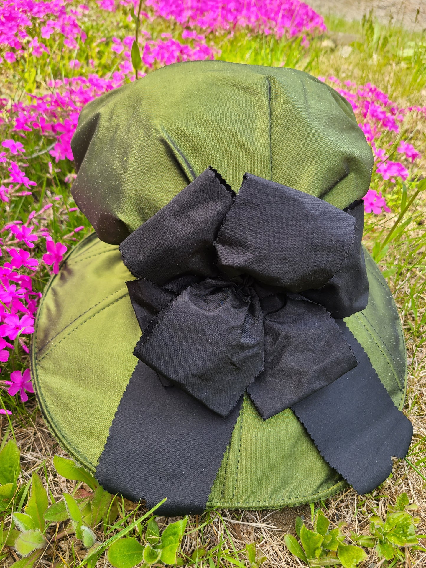 Olive Green Whalebone Bonnet