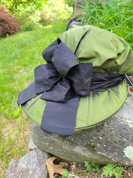 Olive Green Whalebone Bonnet