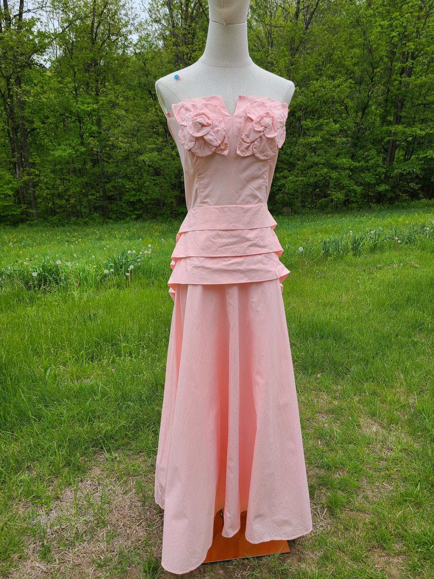 1940s Pink Evening Gown
