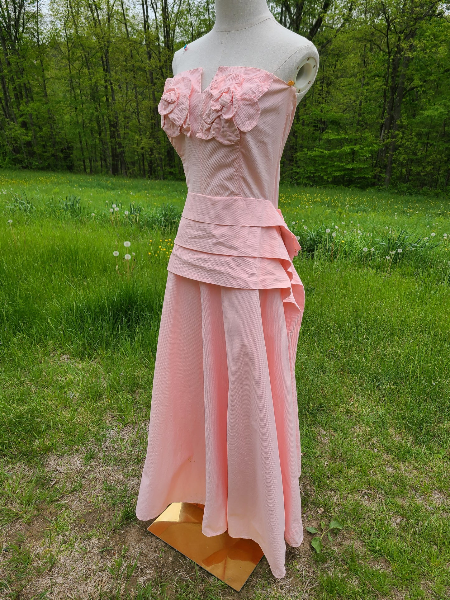 1940s Pink Evening Gown